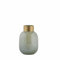 Lene Bjerre Vase Alma, puddergrün hellgold, Glas Messing