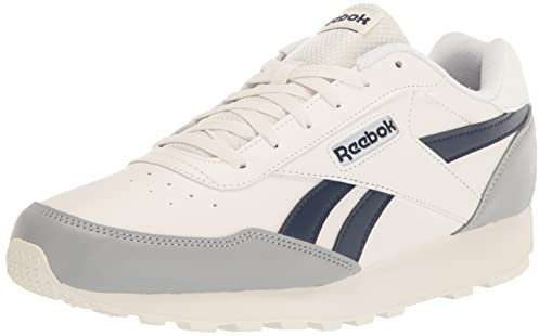 Reebok Unisex Rewind Run Sneaker, Chalk/Vector Navy/Pure Grey, 44.5 EU