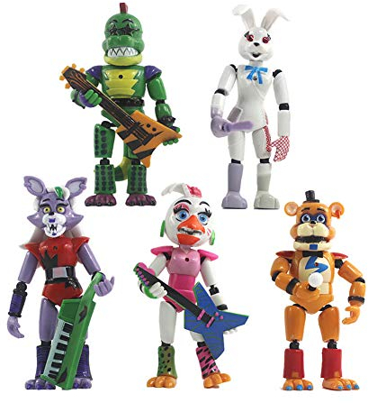FNAF Action-Figur Five Nights Spielfigur Puppe Sicherheit Breach Spielzeug Puppe Wird Licht für Jungen Mädchen Kinder 13-14 cm