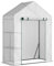 Outsunny Walk In Greenhouse with 2 Tier Shelf, Portable Gardening Plant Grow House Tomato Greenhouse with Roll up Zip Panel Door, Reinforced PE Cover, 143 x 73 x 195cm, Green