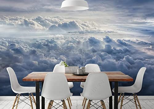 Papier Peint Panoramique Ciel Nuage Mer Nuages Papier Peint Intissé 3D Murale Tableaux Muraux Tapisserie Salon Chambre