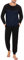 Marvmys Pigiama Uomo Invernale Cotone Lungo Pigiami Due Pezzi Manica Lunga Pantaloni con Tasche Polsini Blu Navy XXL