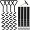 Heavy Duty Trampoline Stakes Anchors High Wind,Galvanized Steel Trampoline Anchors Kit for 15ft,14ft,12ft,10ftTrampoline,15.8inch Ground Anchors Trampoline Accessories