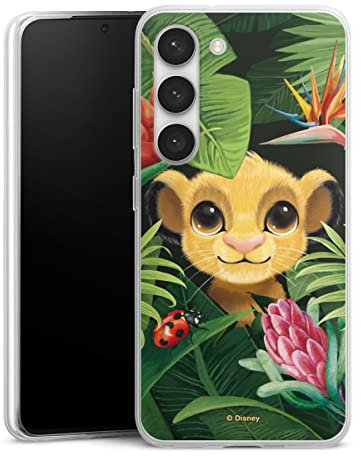 Slim Case extra dünn kompatibel mit Samsung Galaxy S23 Silikon Handyhülle transparent Hülle König der Löwen Disney Simba