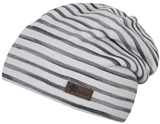 Sterntaler Baby - Jungen Mütze Baby Beanie Mütze Streifen, hellgrau, 49