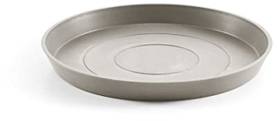 Ecopots Untersetzer für Blumentopf Amsterdam Braun Grau - Durchmesser Ø Außen 44 cm/Innen 40 cm rund groß - Unterteller für Pflanzentopf Recycling Kunststoff - Topfuntersetzer Indoor Outdoor