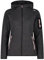 CMP - Damen Knit-Tech Jacke mit Fester Kapuze, schwarz-Rose, 42