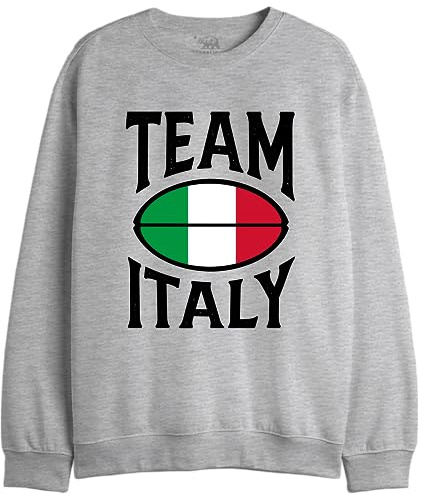REPUBLIC OF CALIFORNIA Team Italy UXREPCZSW048 Sweatshirt Herren, Grau Melange, Größe XL, Grau meliert., XL