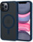 XTCASE für iPhone 11 Pro Max Hülle Magnetisch kompatibel mit Magsafe, Matt Transluzente Handyhülle für iPhone 11 Pro Max Kratzfeste PC Rückseite + TPU Bumper - Blau