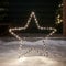 Lights4fun 120er Micro LED Stern Silhouette mit Timer warmweiß Strombetrieben Weihnachtsdeko Außen Weihnachtsbeleuchtung Außen