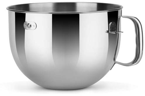 Kitwanda Edelstahl-Lift-Schüssel kompatibel mit Kitchenaid 6 qt. Rührschüssel mit ergonomischem Griff