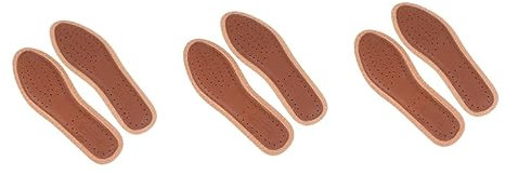 Gatuida 3 Paar Einlegesohlen Aus Leder in Anthrazit Bequeme Dämpfungseinlagen Fußgewölbeunterstützung Für Damen