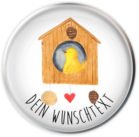 Mr. & Mrs. Panda Personalisierter Waschbecken Stöpsel Vogelhaus Home - Personalisierte Geschenke, Waschbeckenstöpsel mit Motiv, Einzug, Tiere,