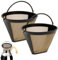 Filtre à café,2PCS Filtre Café Permanent Filtre Filtre a Cafe Reutilisable en Acier Inoxydable 100 Mailles Filtre à Café pour Machines à Café et à Thé