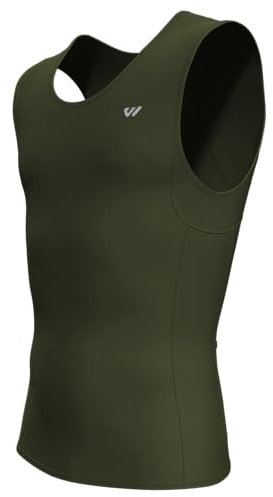 Lo.gas Ärmelloses Radtrikot Herren, Rennrad Trikot Leichtgewicht und Atmungsaktiv, Fahrradtrikot mit Gesäßtasche, Olivgrün, XL
