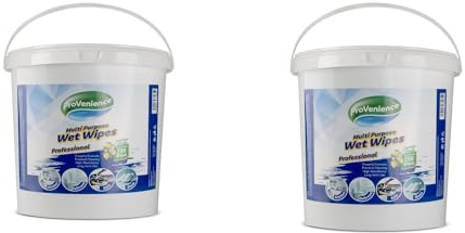 2 x 250 Sheets | Double Pack Provenience® Surface Cleaner XL Wet Wipes | 20 x 24 cm | Perfect for Kitchen, Bathroom, Car, Shoes etc. | High Absorbency | Lemon Scent | Ideal for Mops | Multi Purpose