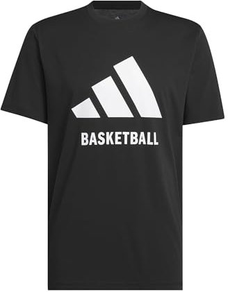 adidas Herren Basketball Tee, Black, M