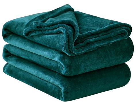 Aisbo Kuscheldecke Flauschig Decke Grün - Fleecedecke 220x240 cm Sofadecke Couchdecke, Weich Kuschelige Wohndecke Dunkelgrün für Wohnzimmer Sofa Couch Blanket Warme Große Decke XXL