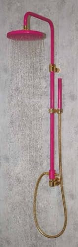 Casa Padrino Luxus Badezimmer Duschgarnitur Pink/Gold - Made in Italy