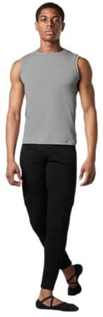 Etoile Pantalone da Uomo Sportivi per Riscaldamento MP007 per Bloch Sport Danza Classica Ballo Ballerino Relax Balletto Saggio Prove Esibizioni Allenamento Prova (Nero, S)