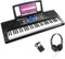 MAX Rhapsody61P - Midi Keyboard Piano, 61 Tasten E Piano mit Lautsprecher, Ständer und Sustain Pedal, LED Display, 50 Demo Songs, Piano Keyboard, Lern-Funktion, 300 Sounds, 8 Percussion
