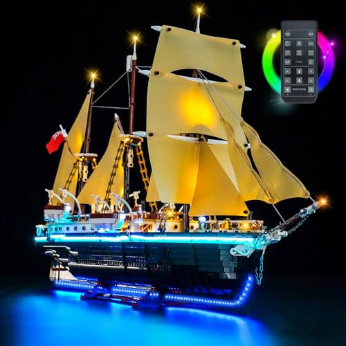 LocoLee Licht Set Kompatibel mit Lego Die Endurance Fernbedienung Version, Nur Lichter Set - Kein Modell, Licht Beleuchtung Set Compatible with Lego The Endurance 10335