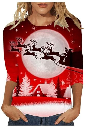 Sale Damen Deals Of the Day Weihnachtspullover Bluse Weihnachten Damen Damen Weihnachtsshirt Weihnachtsbluse Damen Elegant Longshirt Damen Weihnachtsrock Damen Weihnachtspullover Damen Elegant