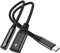 USB C auf Klinke 3.5 Adapter, 2-in-1 Type C Kopfhörer A-dapter USB C Aux Audio Adapter mit DAC Chip für iPhone 16/15 Plus Pro Max, Samsung Galaxy S25 S24 S23 S22 S21 Ultra, i-Pad Pro und Typ-C-Geräten