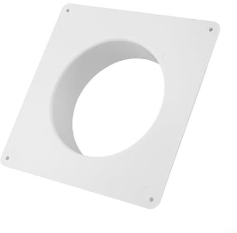 HomeVortex Conector de conducto de ventilación de aire, brida inferior cuadrada, adaptador de junta para sistema de ventilación de calefacción, tubo de ventilación de plástico (150 mm)