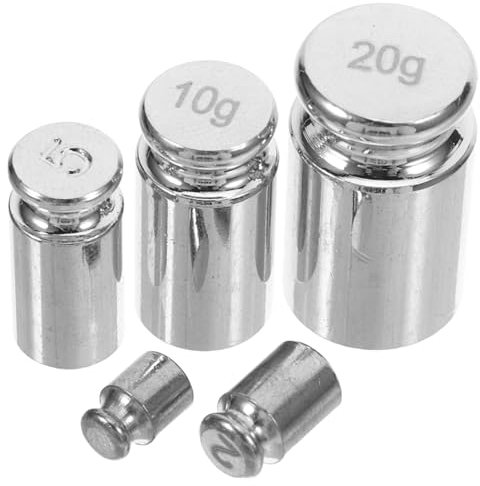 SOIMISS 5stücke Kalibriergewichte Set Für Digitale Waagen Mit Gewichten in Verschiedenen Gramm-werten Aus Stahl Für Präzise Messungen Kompakt Und Tragbar Für Home-office Und Unterwegs