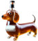 Bottiglia di whisky a forma di cane, bottiglia di whisky, bottiglia di vino in vetro, decorazione, per bar, casa, tazza in ceramica (A, taglia unica)