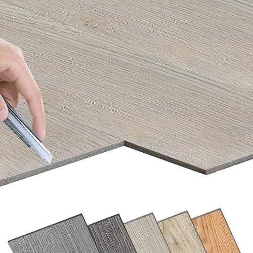 FIVMEN 1817-10 - Piastrelle adesive per pavimenti in PVC, effetto legno, piastrelle in vinile, per pavimenti in venile, clic per cucina, bagno e soggiorno, 36 pezzi, 1817-10
