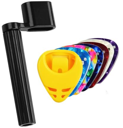 SGERUFZ 2 Pezzi Saitenkurbel con 6 Plettri per Cambio Rapido delle Corde, Adatta per Chitarra Acustica, Chitarra Classica, Chitarra da Concerto e Chitarra Elettrica