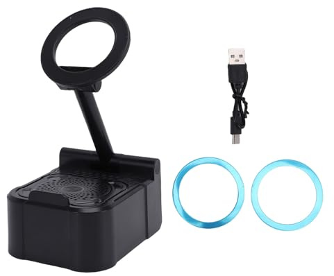 CHEOTIME Magnetischer Handyhalter mit Bluetooth-Lautsprecher, Handyhalter mit klarem Stereo-Sound, Notfall-Powerbank, zweifache Höhenwinkelverstellung, praktische Geschenke für Männer und