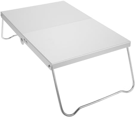 Homoyoyo Table de Camping Pliable Mini en Aluminium Légère et Résistante la Chaleur, Petite Table Portable pour Pique-niques, Plage et Camping en Extérieur, Format Compact Transport