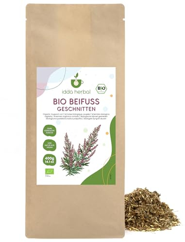 IDDA Herbal Armoise BIO Thé 400g, Herbe d'Armoise Séchée et Coupée, Artemisia Vulgaris