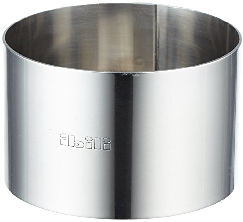 Ibili Clasica Dessertring, Tortenring, Kuchenring, rund, 7 cm Durchmesser, 4,5 cm Höhe, 1 Stück, Silber
