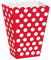 Unique-suministros para fiestas Paquete de 8 cajas para palomitas a lunares, color rojo, (59292)