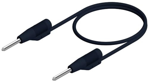 SKS Hirschmann MVL 2/25sw Messleitung [Stecker 2mm - Stecker 2 mm] 25.00cm Schwarz 1St.