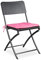 Relaxdays Klappstuhl BASTIAN, Gartenstuhl klappbar HBT 82 x 44 x 50 cm, Balkonstuhl, Rattan-Optik, schwarz (1er Pack)