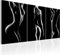B&D XXL - Leinwand Bilder Körper 120x60 cm (je 40x60 cm) Vlies Leinwandbild 3 Teilig Kunstdruck Wandbilder XXL Wanddekoration Wohnzimmer Wandbild - Frau Schwarz weiß Silhouette h-B-0052-b-e