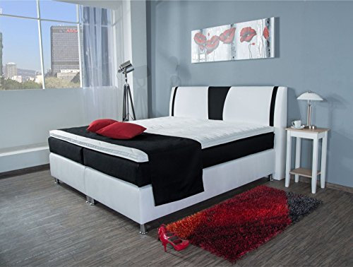AUKONA Boxspringbett Julius 160x200, Farbe wählen und ändern, 7 Zonen Taschenfederkern-Matratze, H2 H3 H4, Komfortschaum-Topper, Lieferung und Aufbau kostenlos