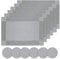 Panngu Einfach 6er Set Platzsets Abwaschbar, Abgrifffeste Hitzebeständig Platzdeckchen, 30x45cm rutschfest Tischsets und Untersetzer für küche Speisetisch - (Silber Grau)