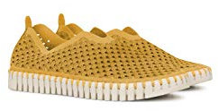Ilse Jacobsen HORNBÆK | Flache Damen-Schuhe | Slip-On Sneaker mit Recyceltem Mikrofaser-Material und Rutschfester Natur-Gummisohle | Tulip3275 | Leicht Atmungsaktiv Umweltfreundlich | Yellow | 38