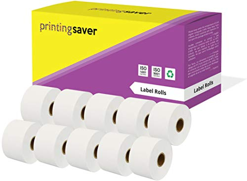 10 Rollen S0929100 51mm x 89mm Namensschildkarten kompatibel für LabelWriter 4XL 450 400 330 320 Twin Turbo Duo Seiko SLP 450 400 240 200 100 Pro Plus (300 Etiketten pro Rolle, nicht klebender)
