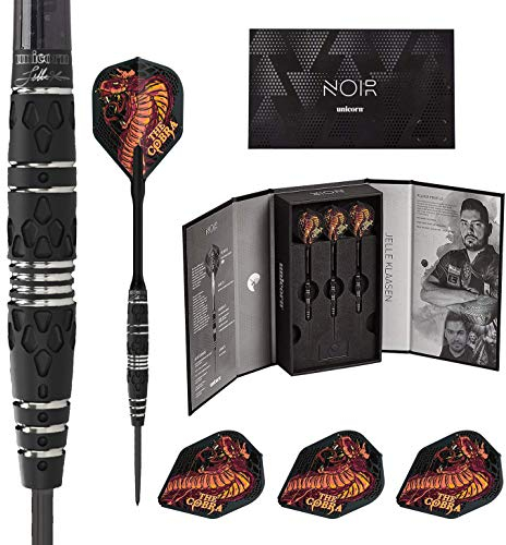 Unicorn World Champion Jelle Klaasen Noir Phase 2 Steel Dart, 22g