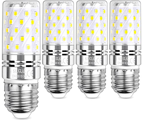 SAUGLAE E27 LED Mais Leuchtmittel 12W, Entspricht 100W Glühbirnen, 4000K Neutralweiß, 1450lm, Edison Schraube LED Birne, 4-Pack