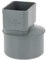 jardiboutique - Manchon PVC Ø100 pour sortie tube alu 82 x 56 mm gris
