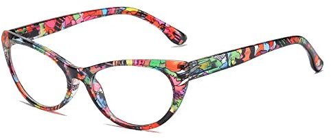 Rongchy Mode Cateye Blue Light Blocking Lesebrille für FrauenLeserinnen Anti UV-Brille (rosa, 3.5, x)