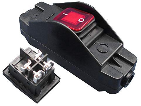 Jufjsfy 30 A 220 V JR-617 Impermeabile Interruttore Medio Interruttore e Rotonda Contatto Interruttore Doppio Taglio